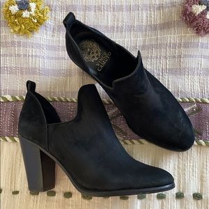 Vince Camino Black Suede Booties 7.5